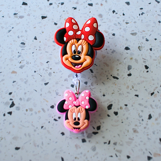 Minnie Pink Bow Badge Reel