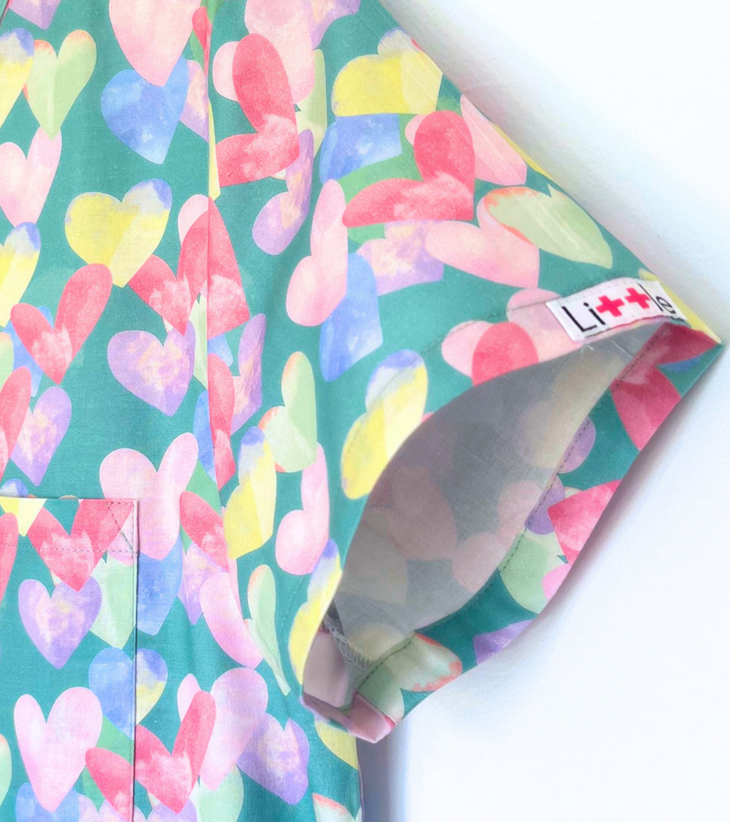 Flossy Hearts Scrub Top