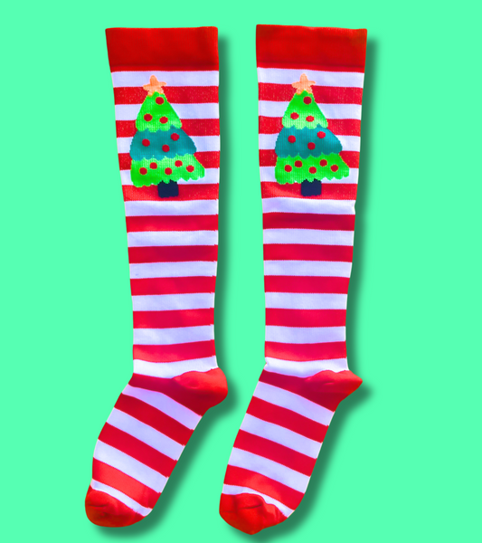 Xmas Tree Compression Socks