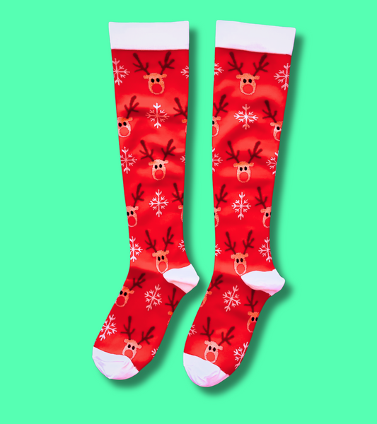 Little Rudolph Reindeer Compression Socks