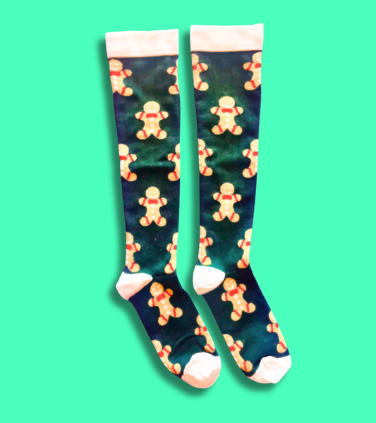 Gingerbread Compression Socks