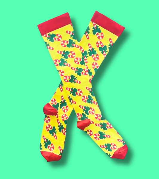 Candy Cane Compression Socks