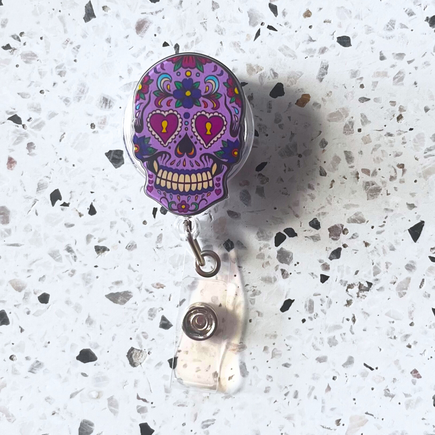 Purple Skull Badge Reel