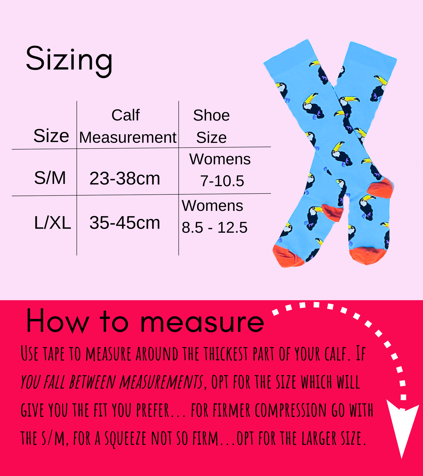 Toucan Toes Compression Socks