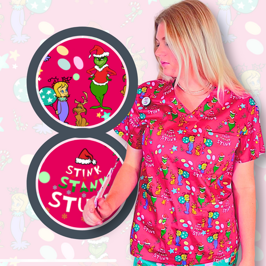 Stink Stank Stunk Scrub Top