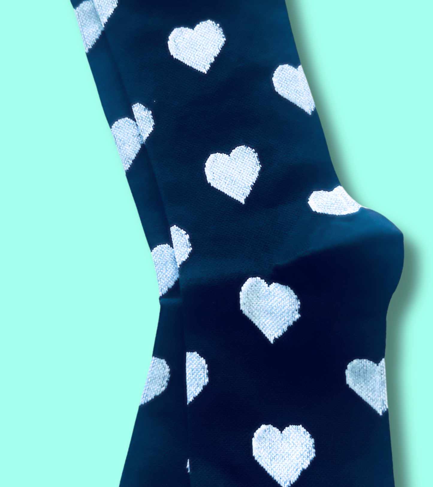 White Heart of Stone Compression Socks