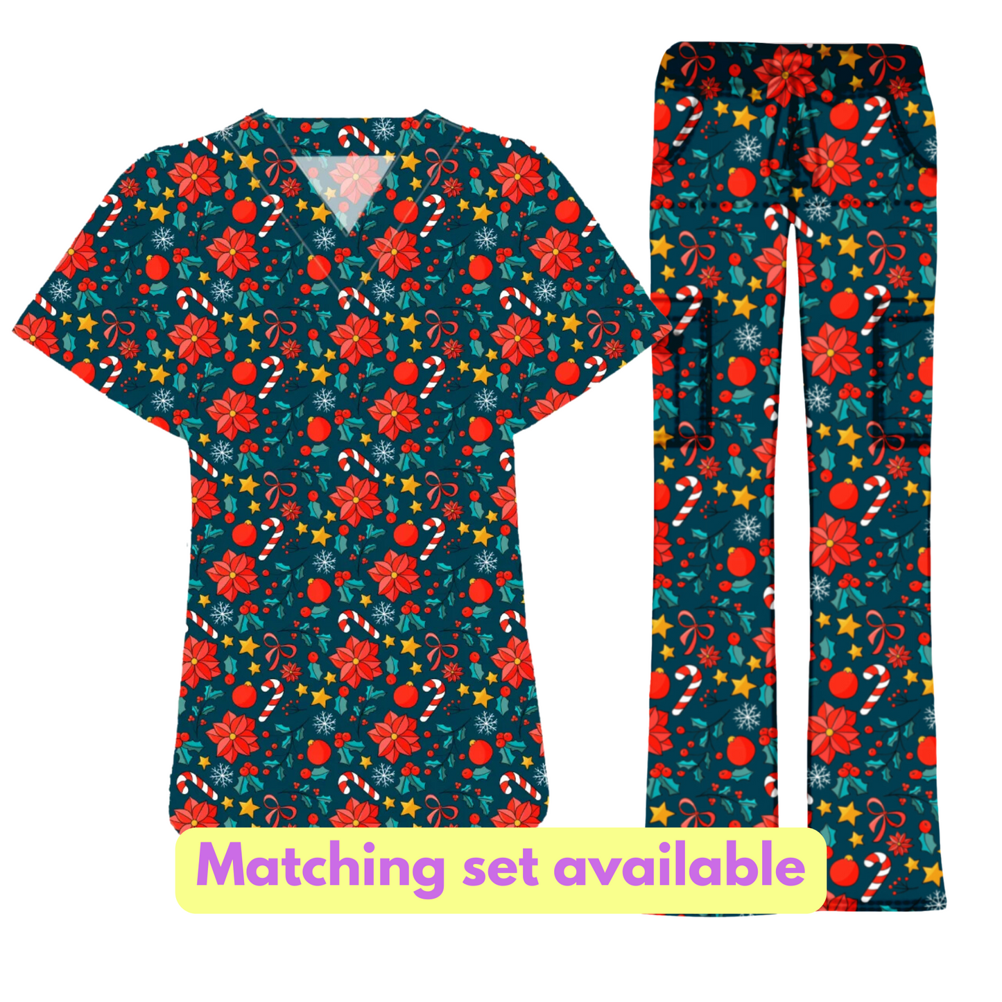 Christmas Pageant Matching Scrub Pants