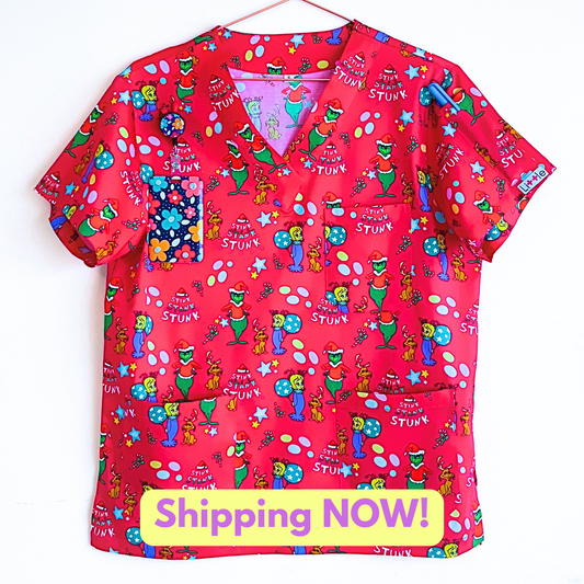 Stink Stank Stunk Scrub Top