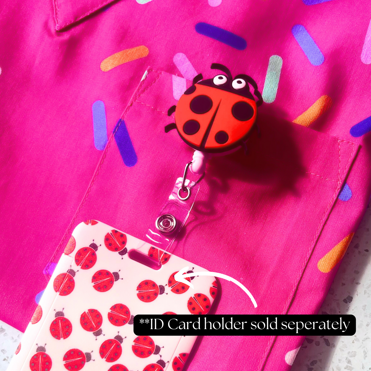 Ladybug Badge Reel