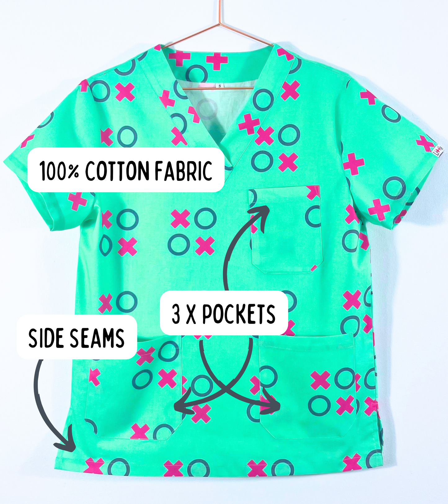 Noughts & Crosses Cotton Fun Scrub