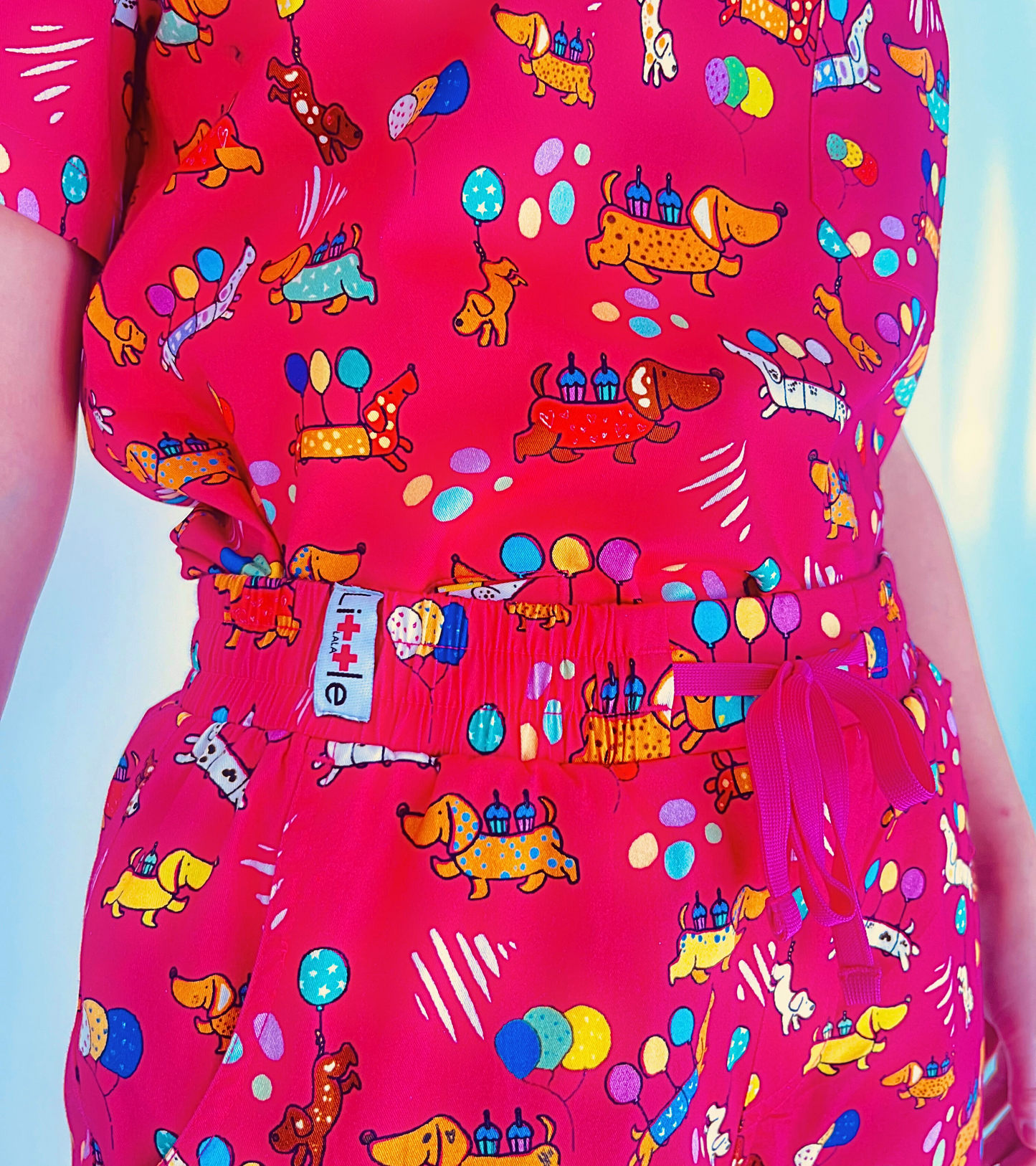 Little Sausages Scrub Pants *Matches Stink Stank Stunk & Little Bear" scrub tops!